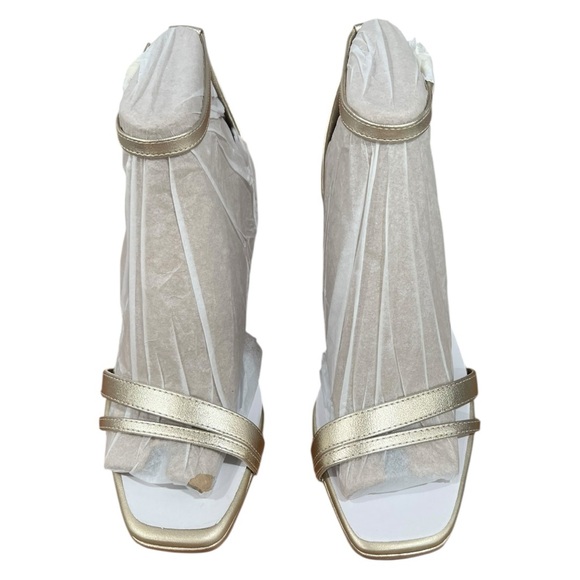 Naturalizer Khloe Heeled Sandals Womens 10 Wide Champagne Metallic New - Picture 4 of 9